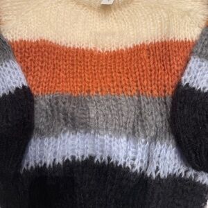 New with tags Miami Cozy Striped Sweater - Cream, Orange, Gray, Black